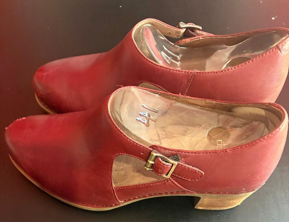 Dansko Hollie Womens Leather Block Heels Shoes Booties 41 10.5